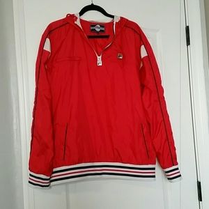 FILA Red Windbreaker Holdie - Men's Large